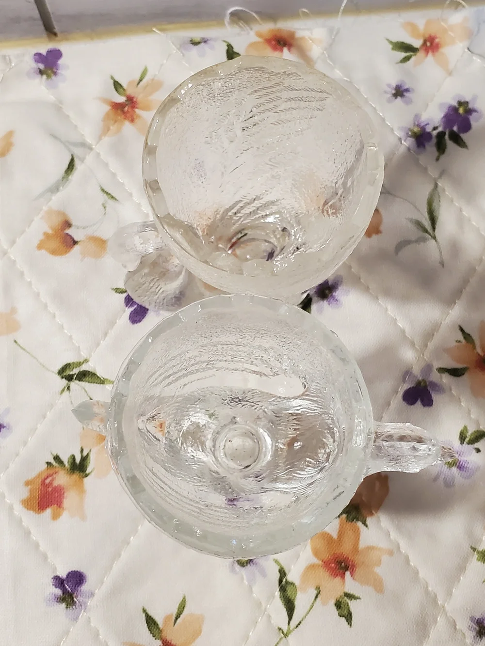 Clear Glass Swan & Chickwn Shot Glass Set